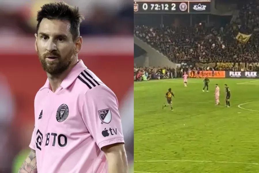 Un fan entró a la cancha para ver a Messi y su guardaespaldas tuvo una reacción sorprendente.