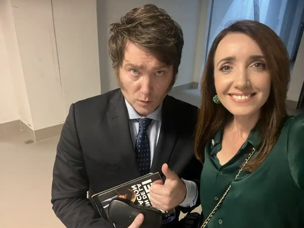 LA FÓRMULA DE LA LIBERTAD AVANZA. Javier Milei y Victoria Villarruel, candidatos a presidente y a vice en las elecciones nacionales 2023. Foto de Twitter @VickyVillarruel