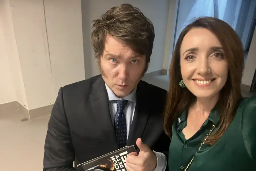LA FÓRMULA DE LA LIBERTAD AVANZA. Javier Milei y Victoria Villarruel, candidatos a presidente y a vice en las elecciones nacionales 2023. Foto de Twitter @VickyVillarruel