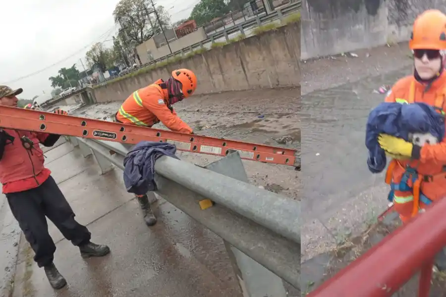 Video: así fue el rescate de un caniche en el canal del Camino del Perú