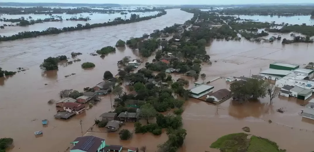 Inundación en Brasil. FOTO TOMADA DE TWITTER @dw_espanol