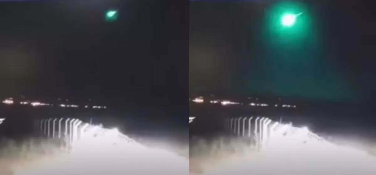 Imágenes capturadas de los videos del meteoroide.