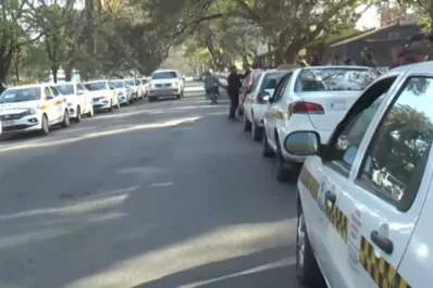 Taxistas autoconvocados: los choferes esperaron en el parque 9 de Julio por una reunión con Jaldo