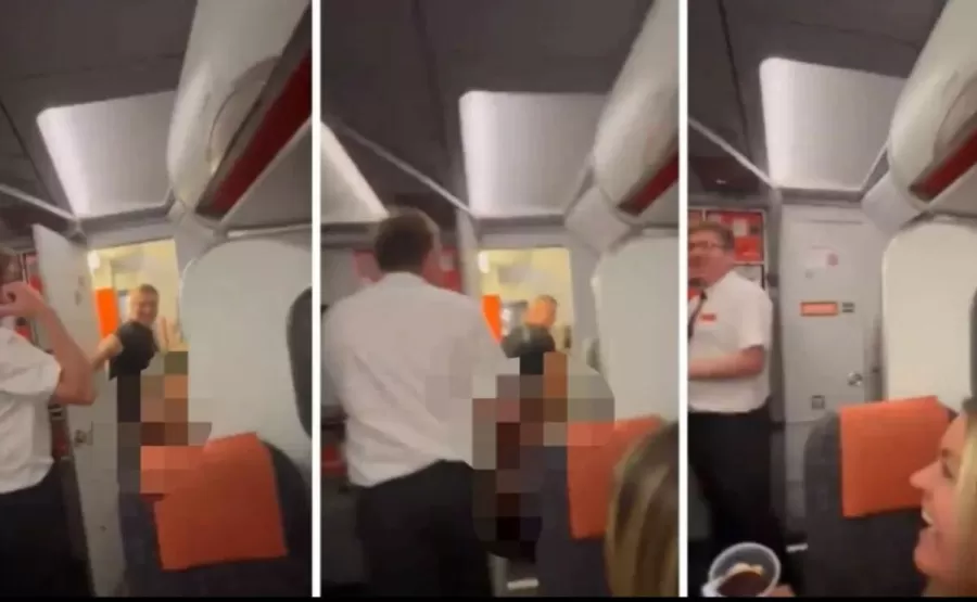Una pareja fue sorprendida teniendo relaciones sexuales en un avión y quedaron detenidos.