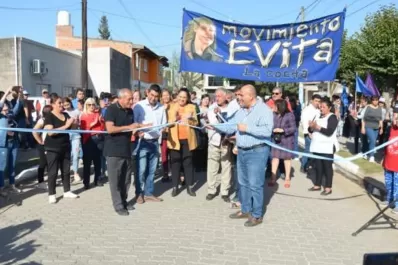 Inauguraron obras de pavimentación e iluminación en La Cocha