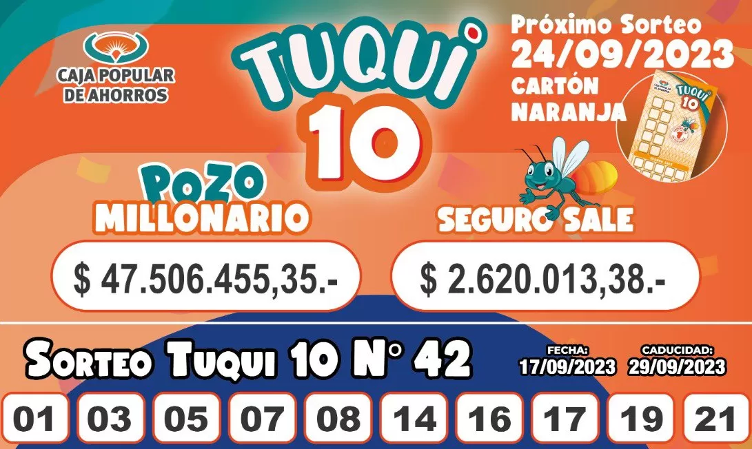Tuqui 10 es el juego de la Caja Popular de Ahorros de Tucumán