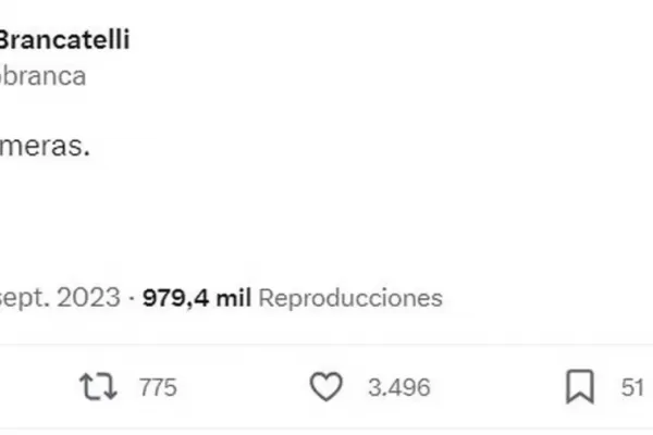 El furioso posteo de Diego Brancatelli contra Los Palmeras por haberse mostrado junto a Javier Milei