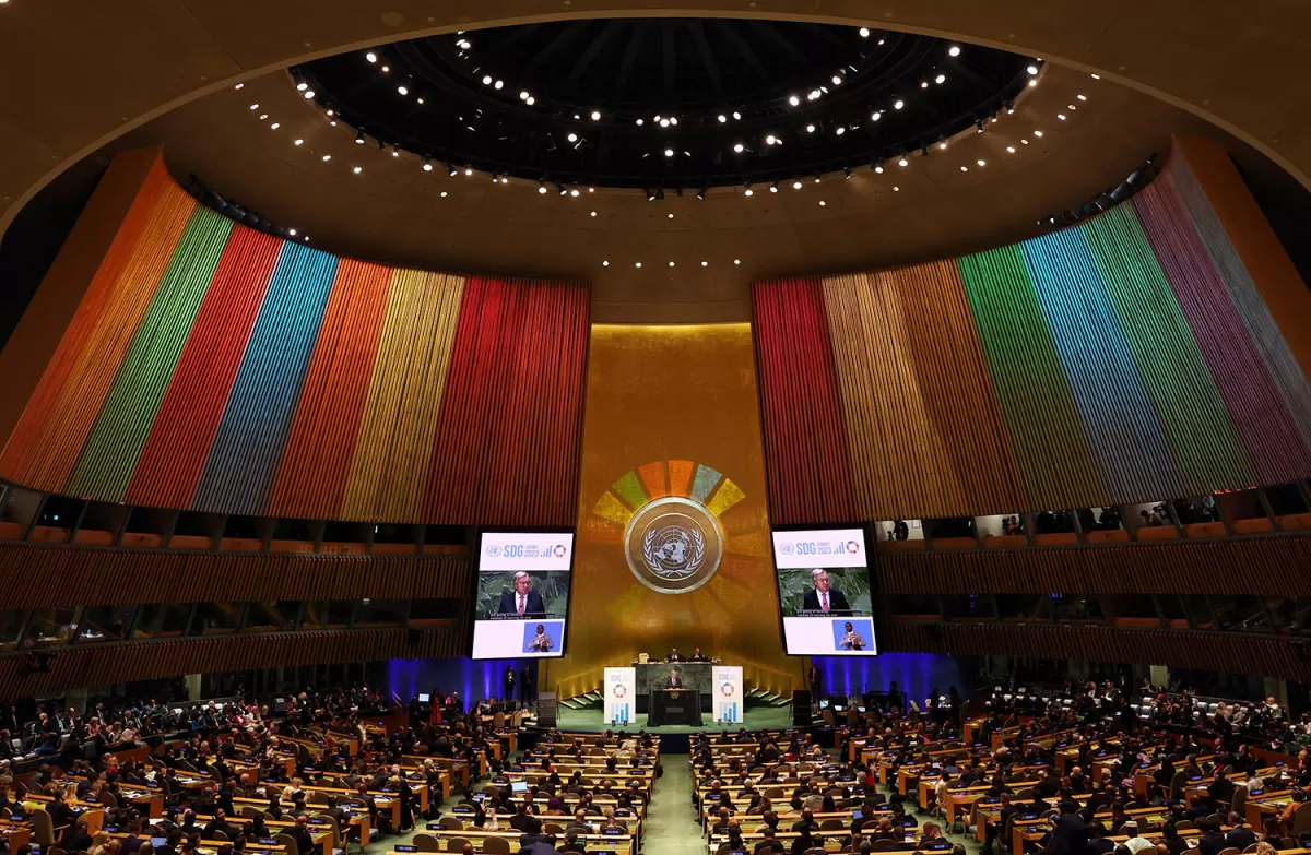 APERTURA. Guterres abrió la Cumbre de Naciones Unidas sobre los Objetivos de Desarrollo Sustentable 2023. 