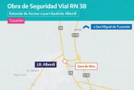 Vialidad nacional dio inicio a una obra de seguridad vial en la ruta nacional 38