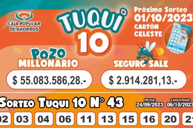 Tuqui 10: cómo salió el sorteo del domingo 24 de septiembre