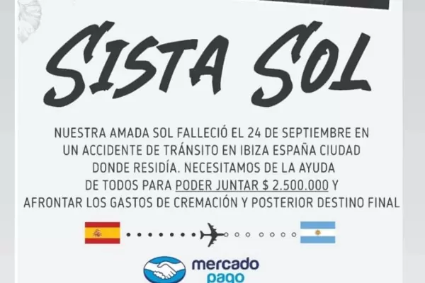 Una argentina murió atropellada en Ibiza: necesitan $2,5 millones para trasladar sus restos