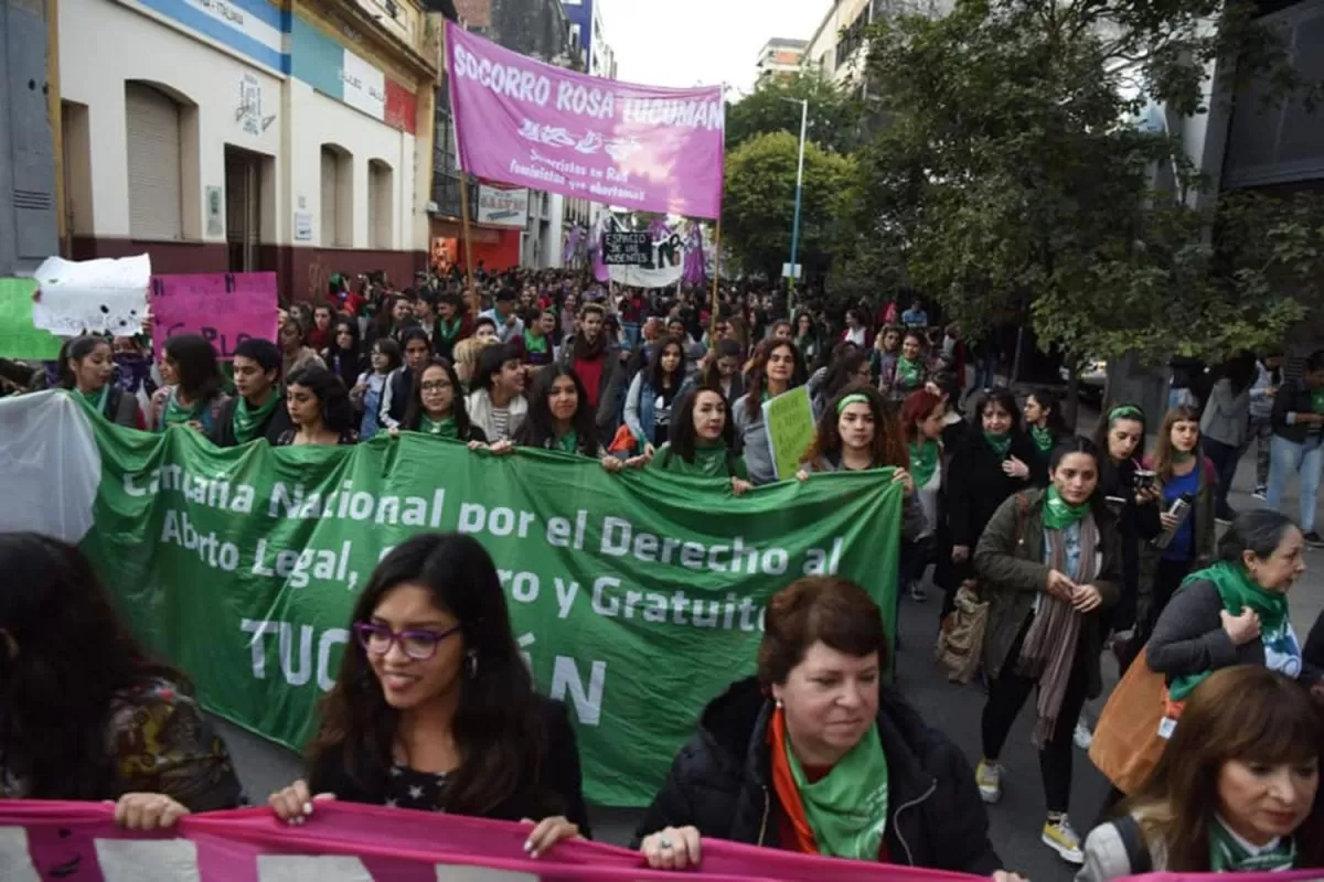 Mujeres y diversidades marchan en defensa de los derechos conquistados. Foto archivo La Gaceta