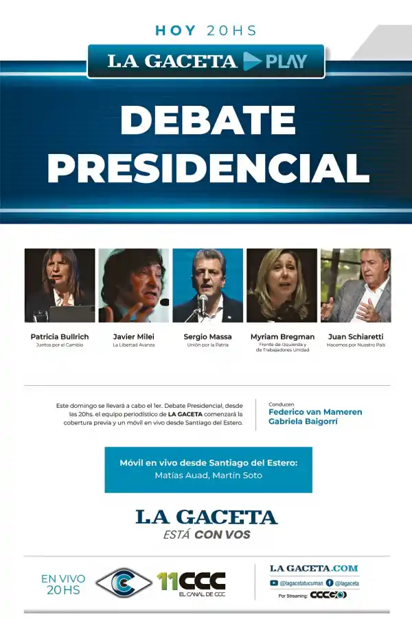 Debate presidencial: LG Play realizará una transmisión especial este domingo