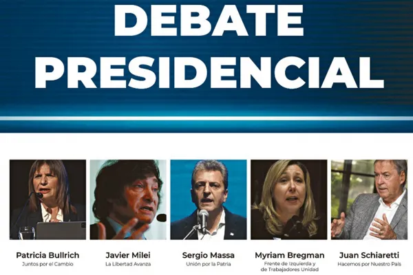 El debate entre Milei, Bullrich, Massa, Schiaretti y Bregman, en vivo
