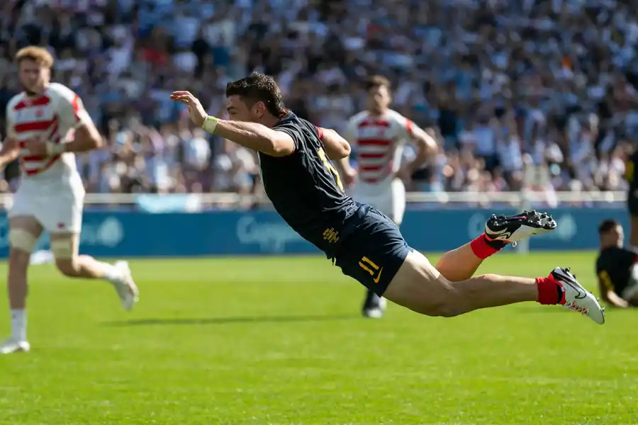 BRILLANTE. El wing tucumano Mateo Carreras tuvo su tarde consagratoria en Los Pumas, anotando tres tries.