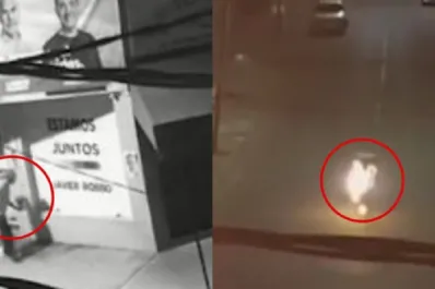 Insólito: prendió fuego un local de Juntos por el Cambio y quedó envuelto en llamas