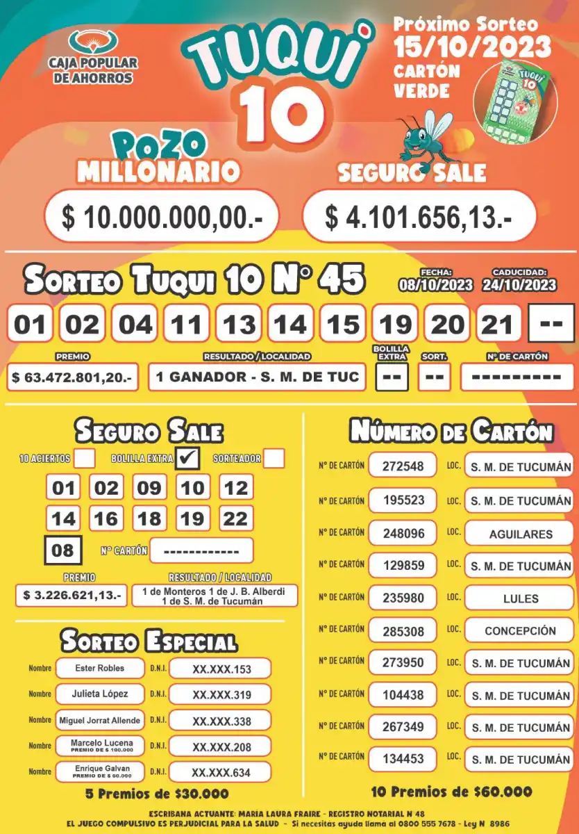 Tuqui 10 tuvo un ganador