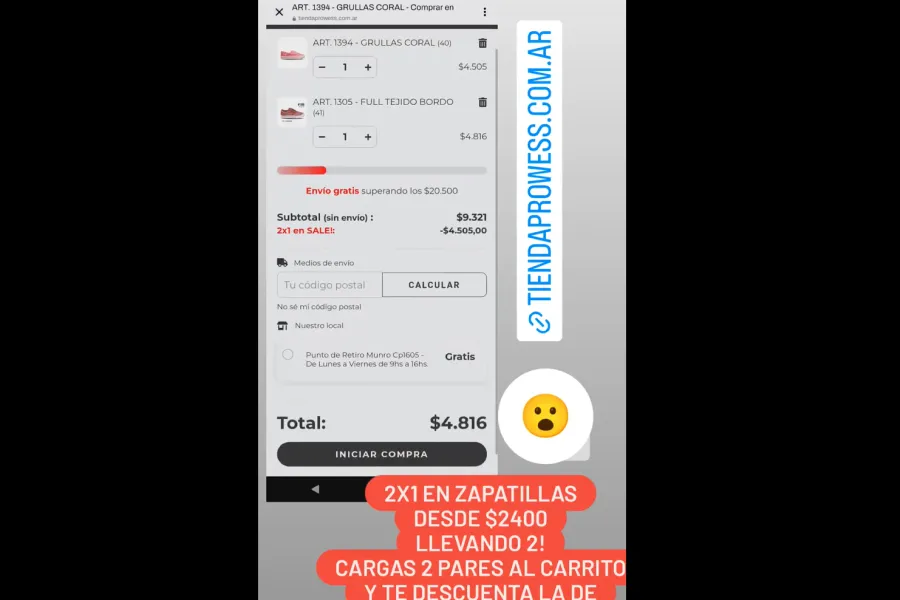 La compra online se puede hacer en sencillos pasos.