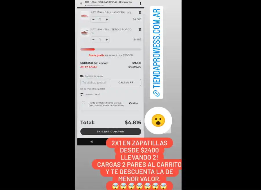 La compra online se puede hacer en sencillos pasos.