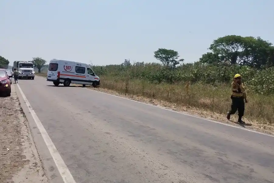 Por la quema de rastrojo se produjo un choque vehicular en cadena