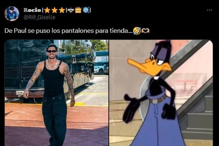 El llamativo look de Rodrigo De Paul en su llegada a la Argentina para jugar con la Selección