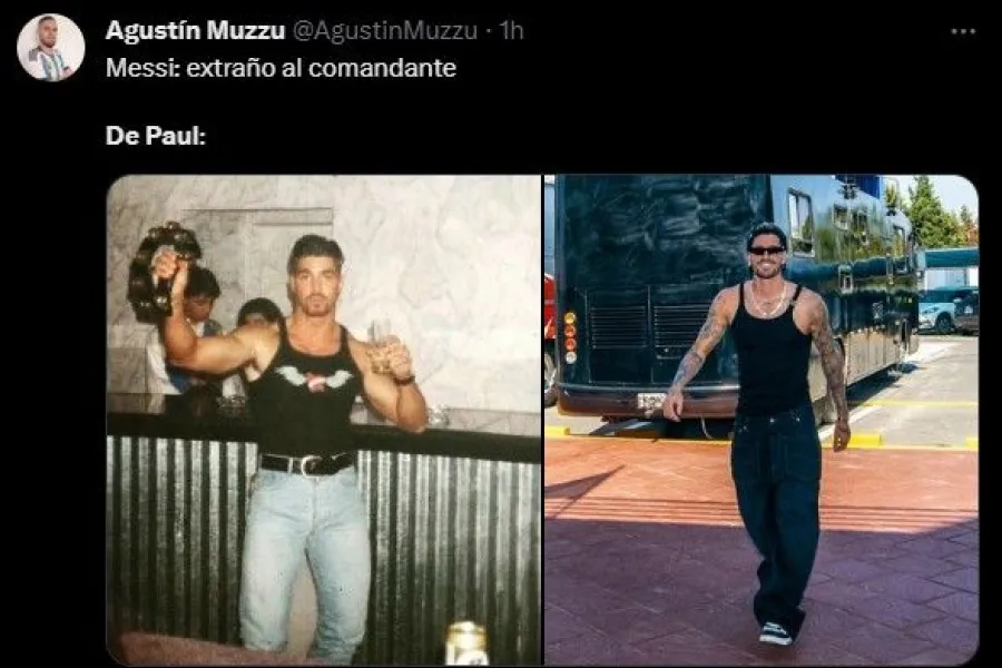 El llamativo look de Rodrigo De Paul en su llegada a la Argentina para jugar con la Selección