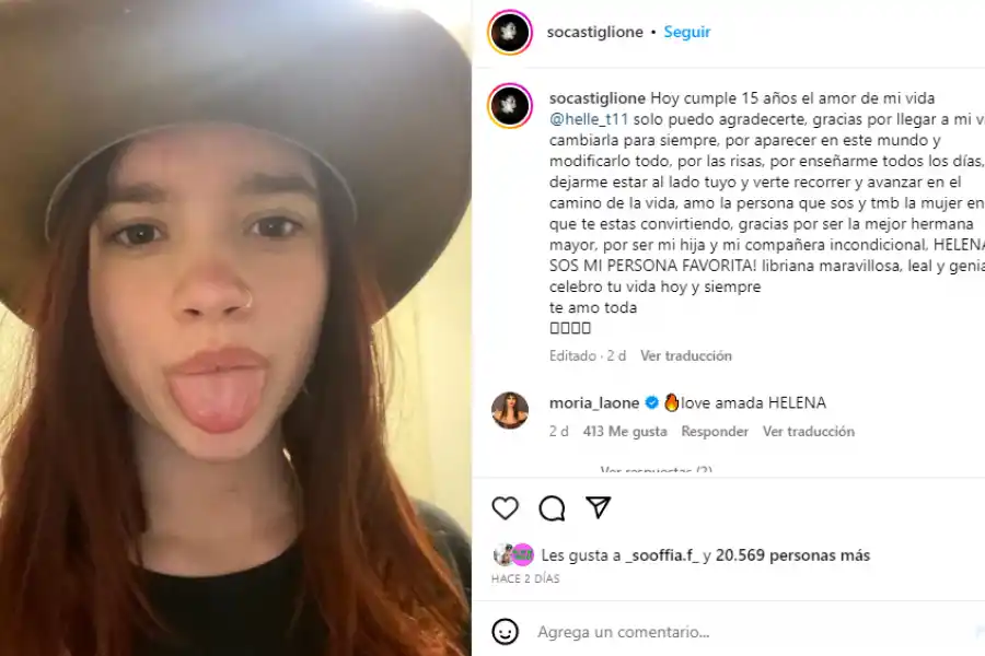 Helena, la hija de Sofía Gala, cumplió 15 años