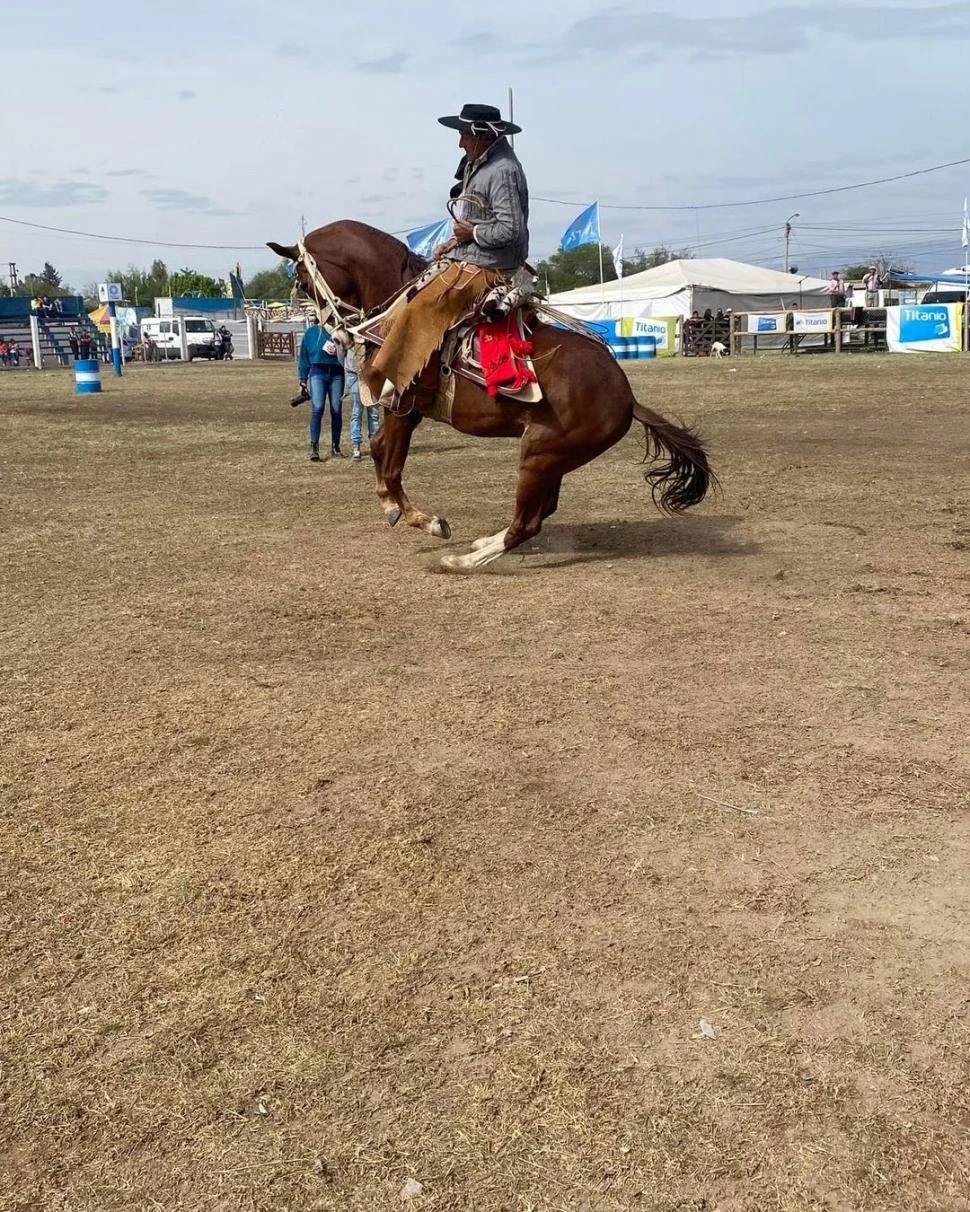 JINETEADAS. La exhibición de las destrezas gauchas sobre un equino tendrá lugar a partir de las 17 en la Fiesta Nacional e Internacional del Caballo. prensa