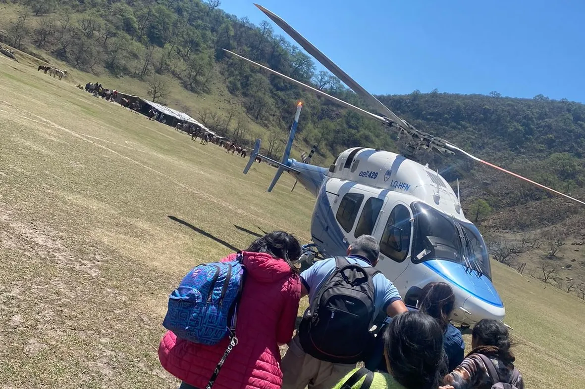 Una paciente fue trasladada en helicóptero. FOTO MINISTERIO DE SALUD
