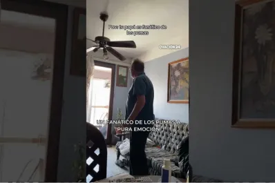 Un papá tucumano fanático de Los Pumas, filmado al estilo Tano Pasman, se hizo viral por sus festejos