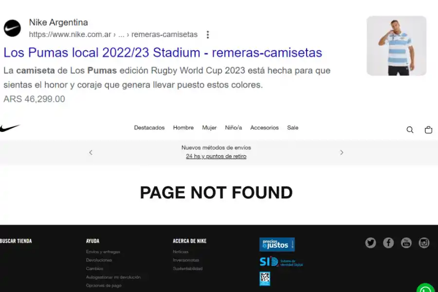 Locura por Los Pumas: se agotaron las camisetas