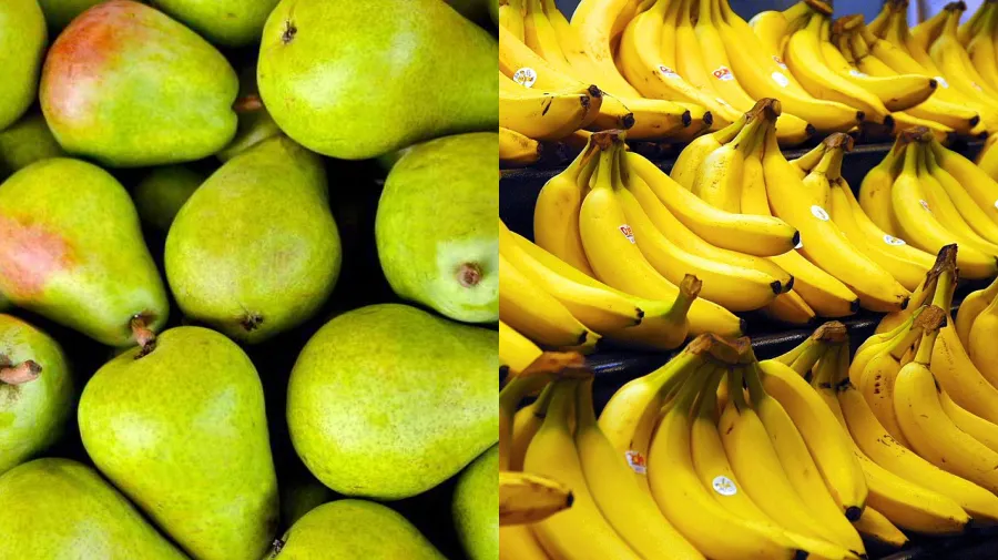 No se recomienda consumir peras y bananas en ayunas.