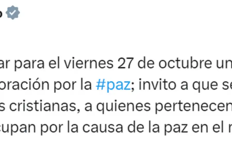 Francisco lamentó la desesperada situación de Gaza: La guerra no resuelve ningún problema