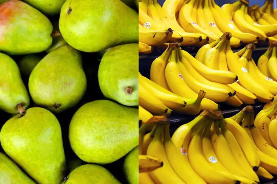 No se recomienda consumir peras y bananas en ayunas.