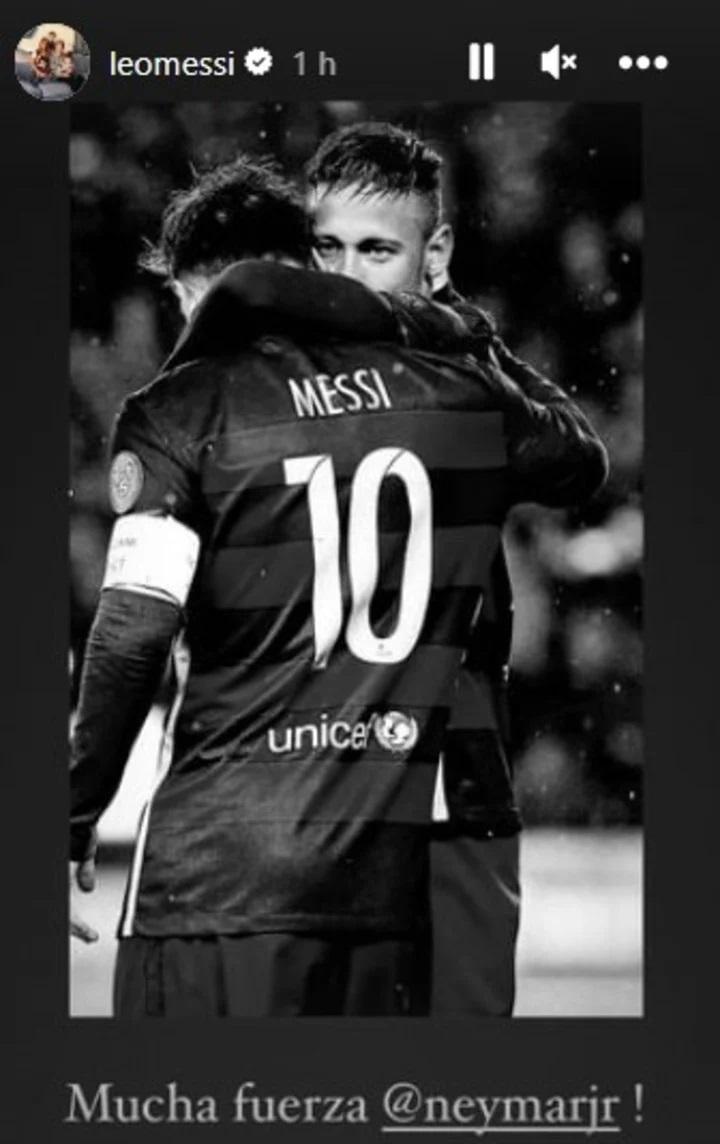 El mensaje de Messi a Neymar tras su lesión