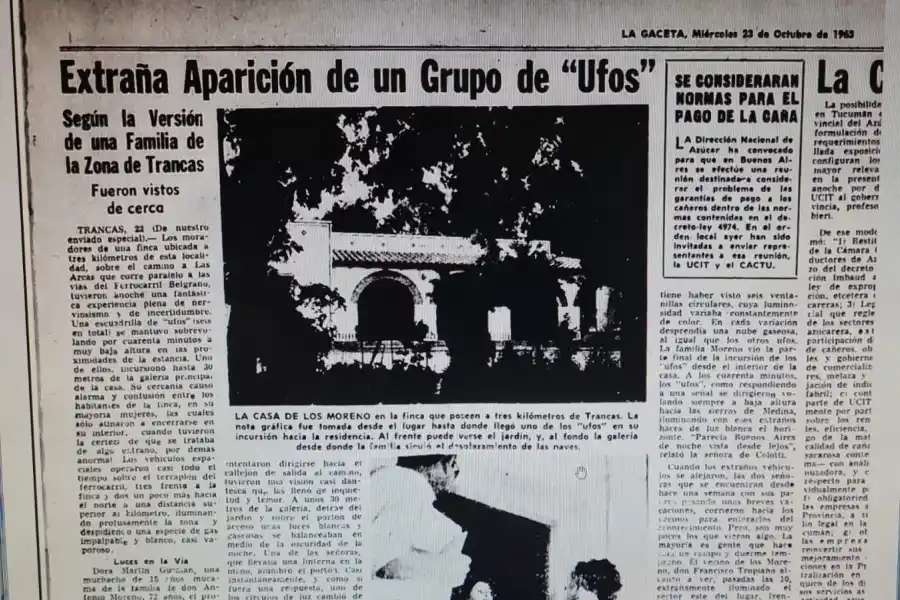  EN 1963. LA GACETA anunciaba al mundo lo que había ocurrido allí.