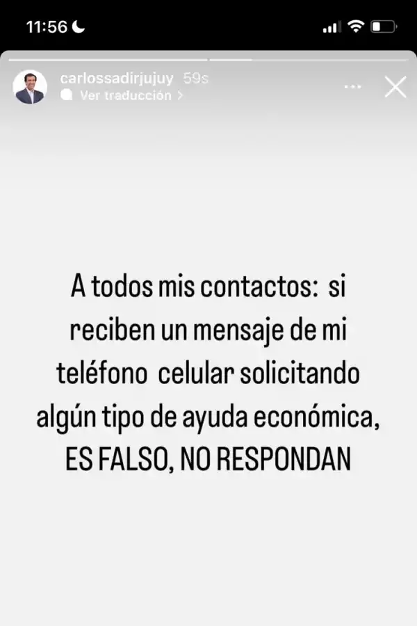 Le hackearon el WhatsApp al gobernador electo de Jujuy y pidieron plata en su nombre