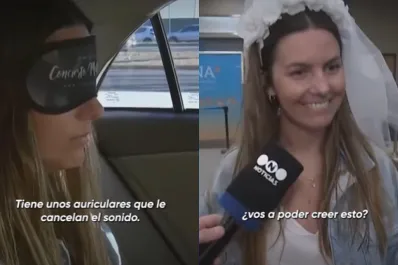 Le vendaron los ojos para llevarla de viaje sorpresa por su despedida de soltera y lo transmitieron en vivo
