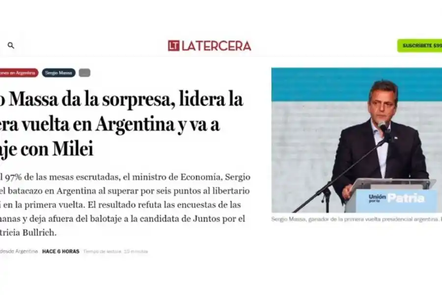 Sorpresa: así reflejaron los medios del mundo la victoria de Sergio Massa en las elecciones