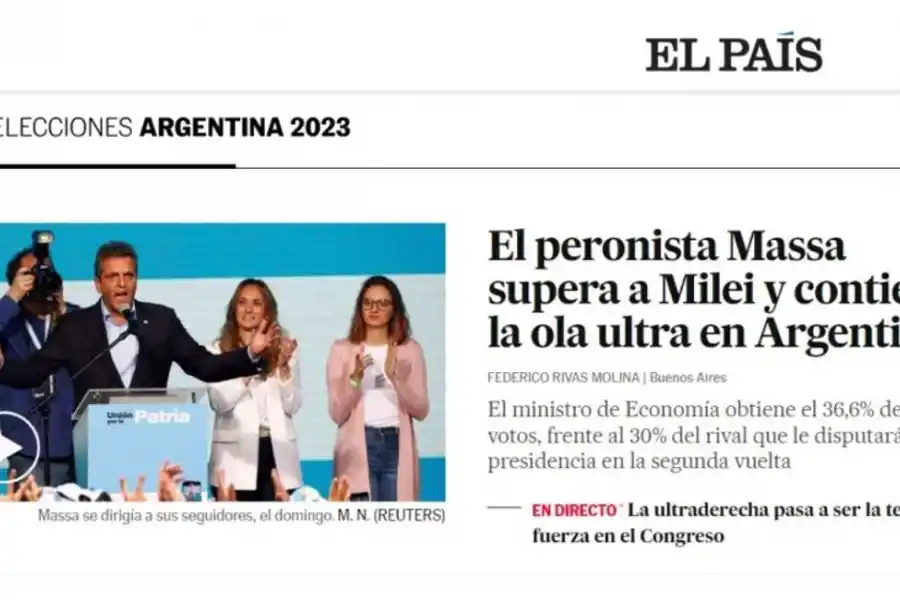 Sorpresa: así reflejaron los medios del mundo la victoria de Sergio Massa en las elecciones