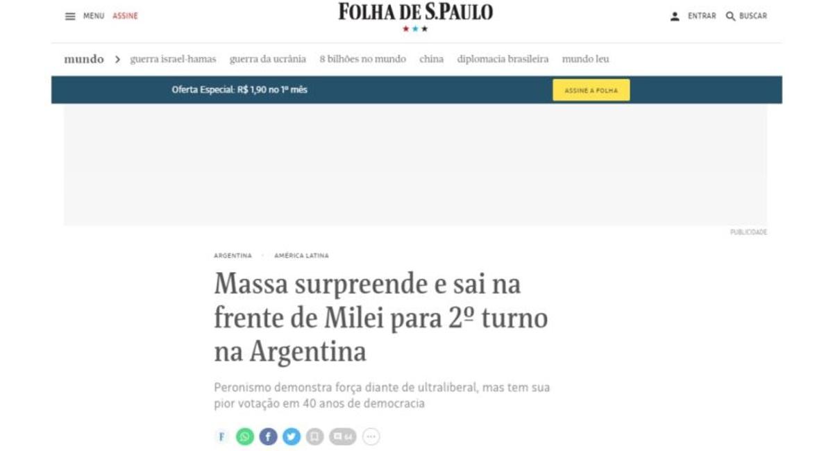 Sorpresa: así reflejaron los medios del mundo la victoria de Sergio Massa en las elecciones