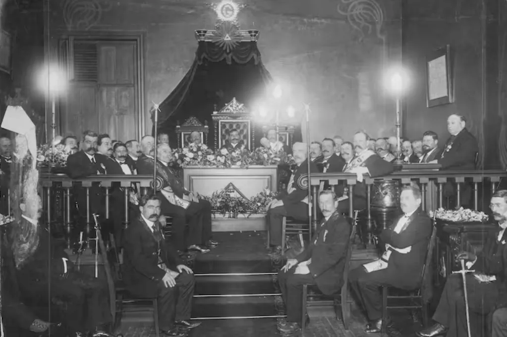 Ceremonia en la logia Argentina. 1914.