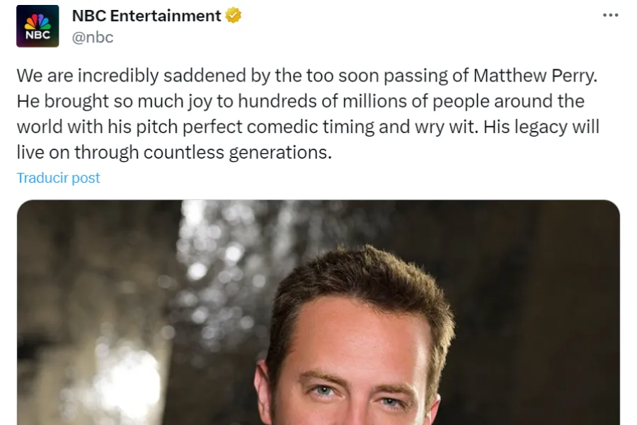 Las reacciones del elenco de Friends a la sorprendente muerte de Matthew Perry