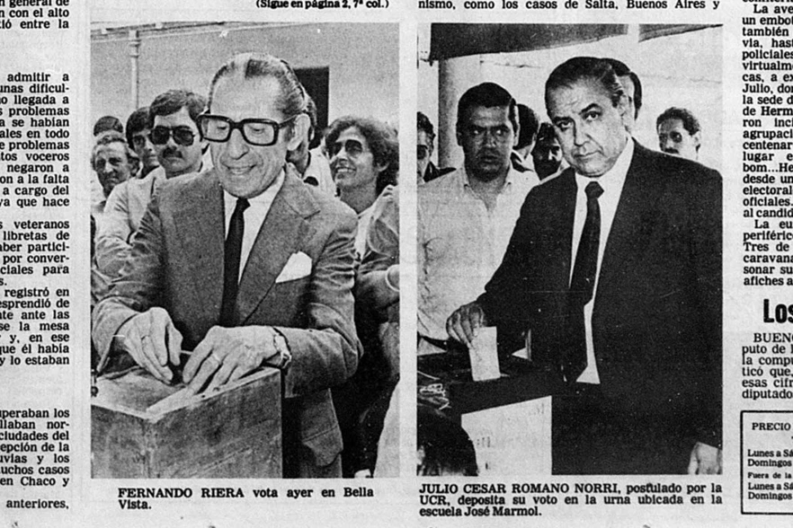 CONTENDIENTES. Fernando Riera (PJ) y Julio César Romano Norri (UCR). 