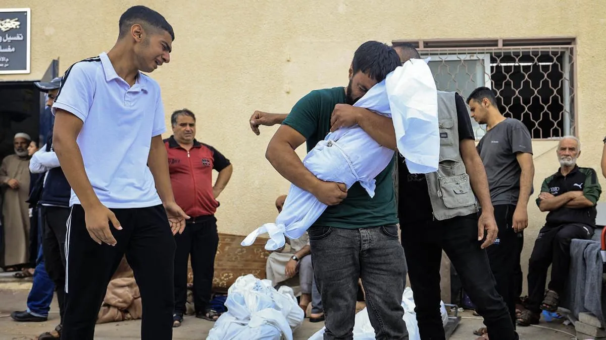 El organismo informó que unos 3.500 chicos palestinos murieron en más de tres semanas. AFP 