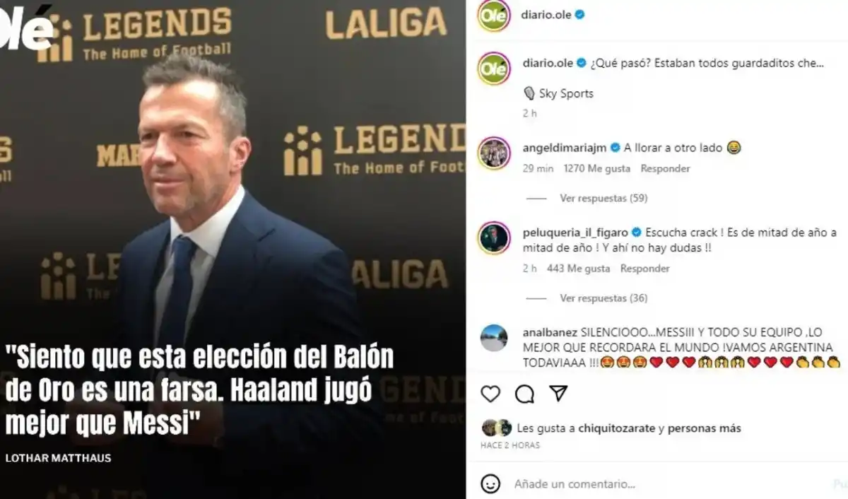 Balón de Oro: Ángel Di María defendió al flamante ganador Lionel Messi