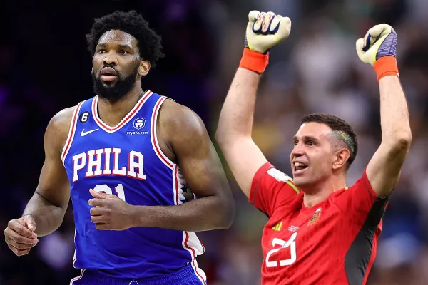 Básquet: Joel Embiid realizó un festejo parecido a “Dibu” Martínez y fue sancionado