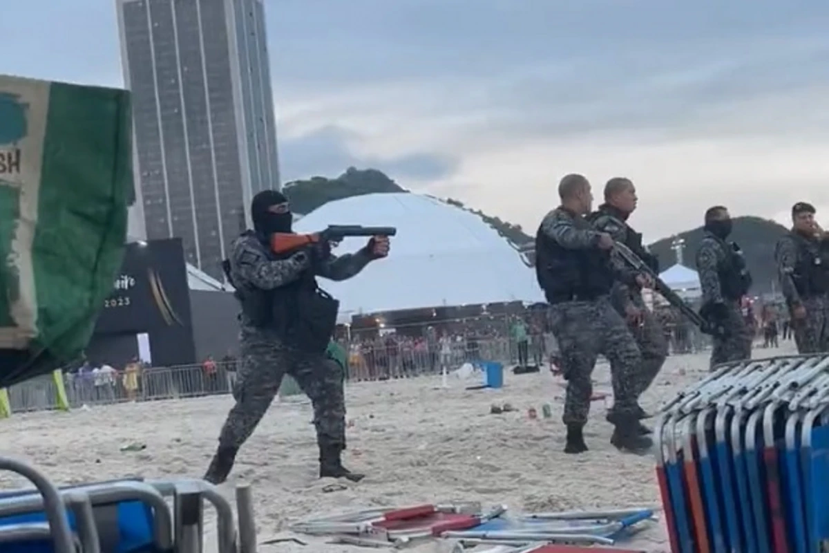 Represión de la Policía brasileña. CAPTURA DE VIDEO