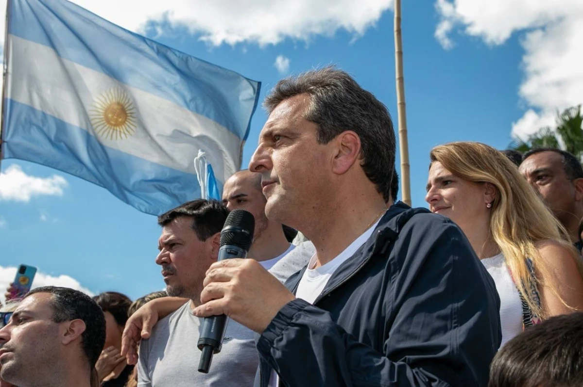 Sergio Massa, en un acto de campaña. FOTO TOMADA DE 