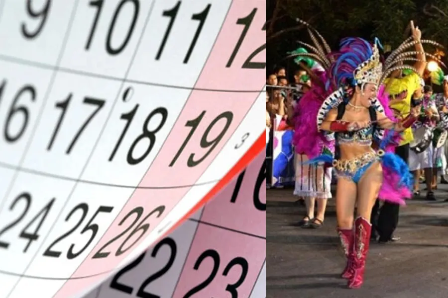 Feriados 2024: cuándo será el fin de semana extra largo por Carnaval.
